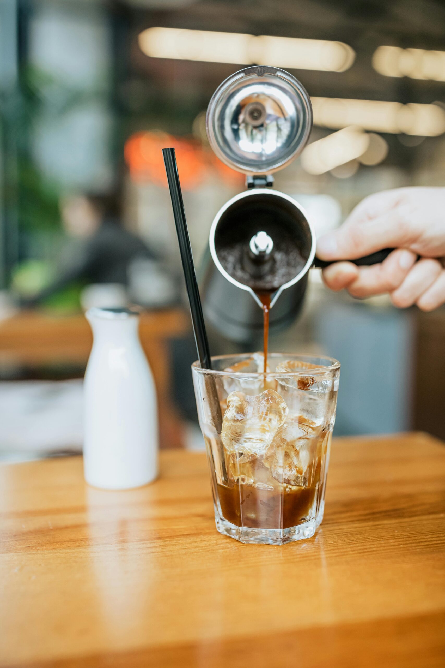 Cafe and coffee shop renovation with beverage service area