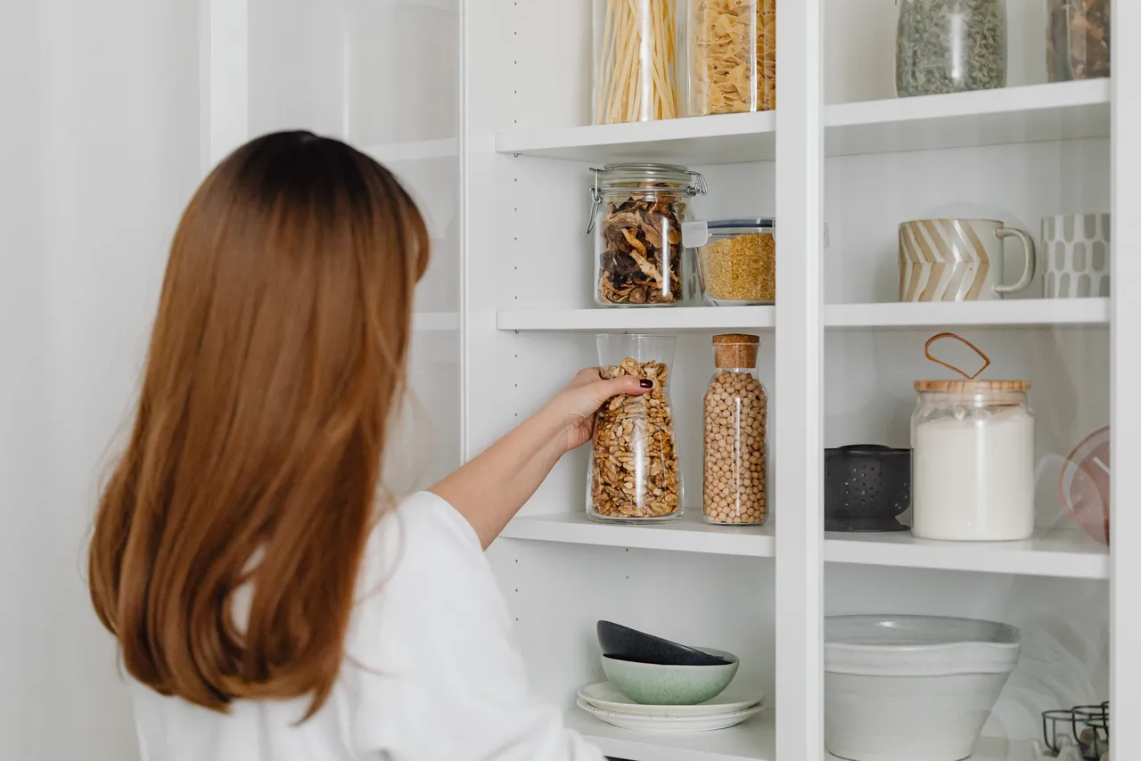 Woman in a pantry