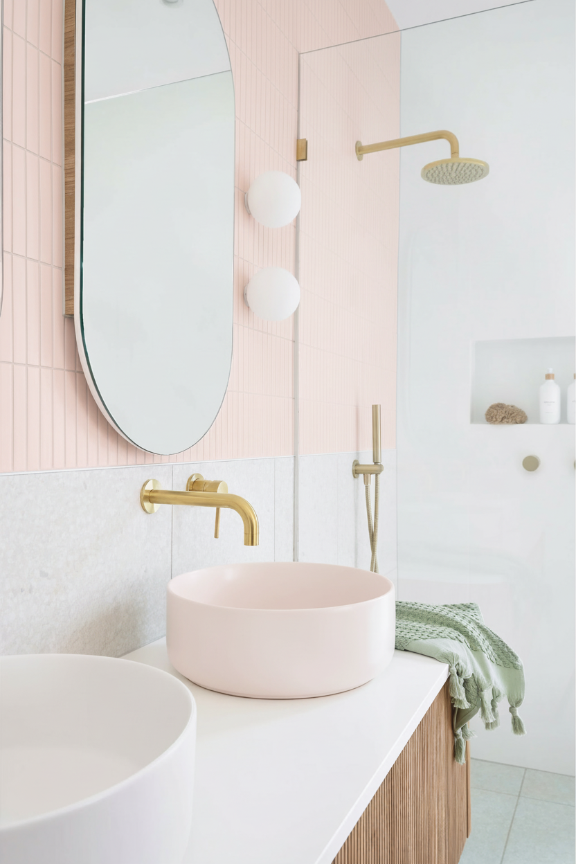 Detailed bathroom renovation with premium materials