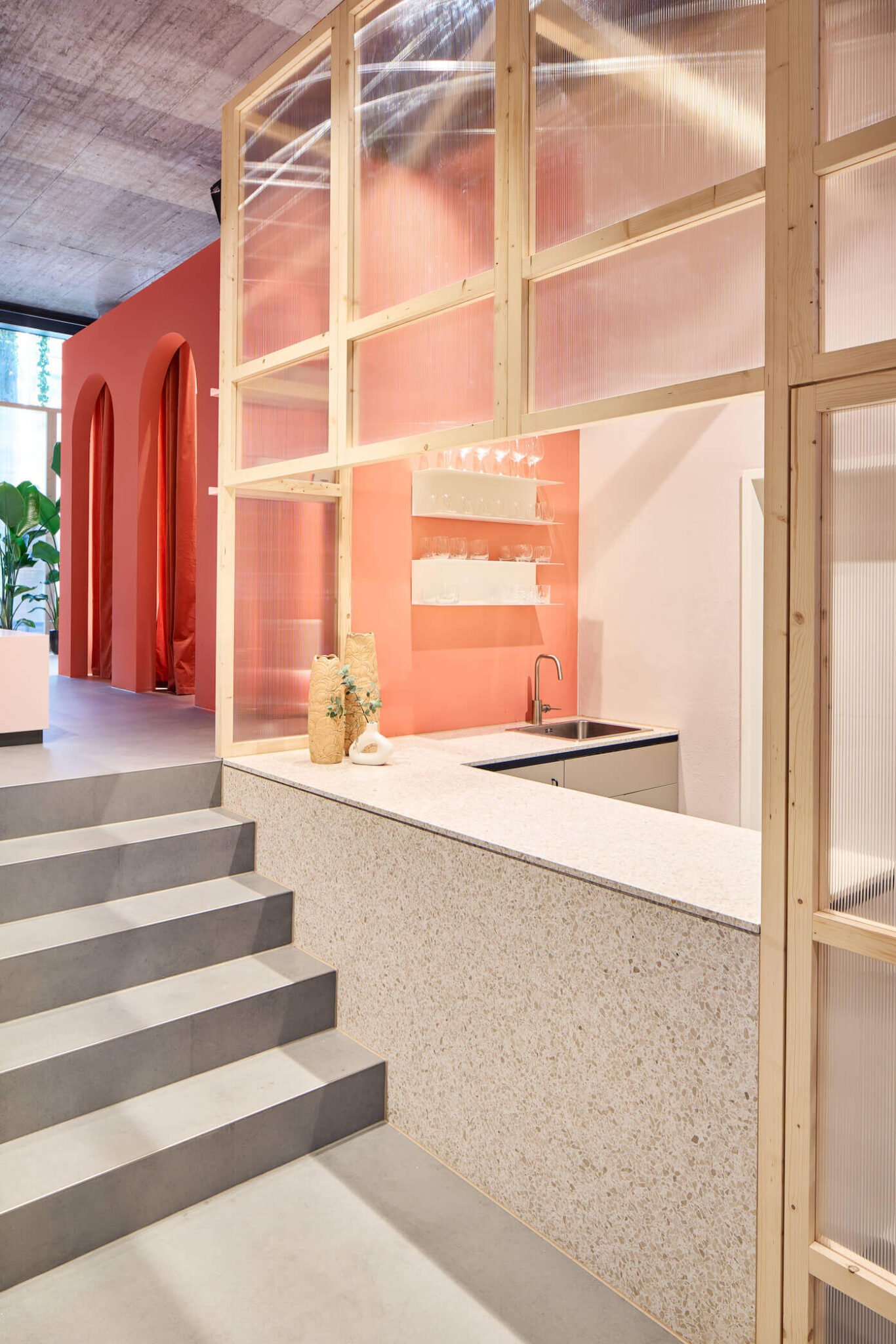 Commercial retail flooring and interior finishes
