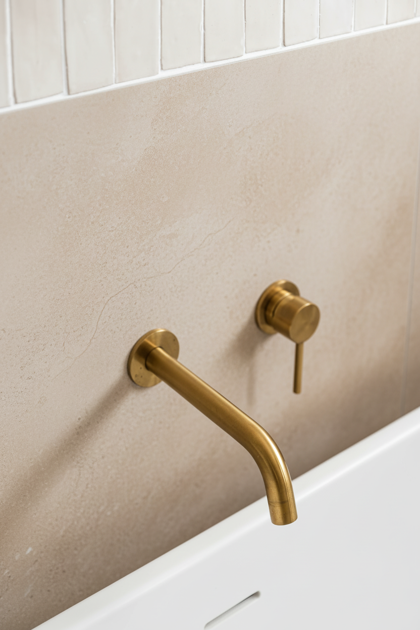 Bathroom tile and heated flooring details