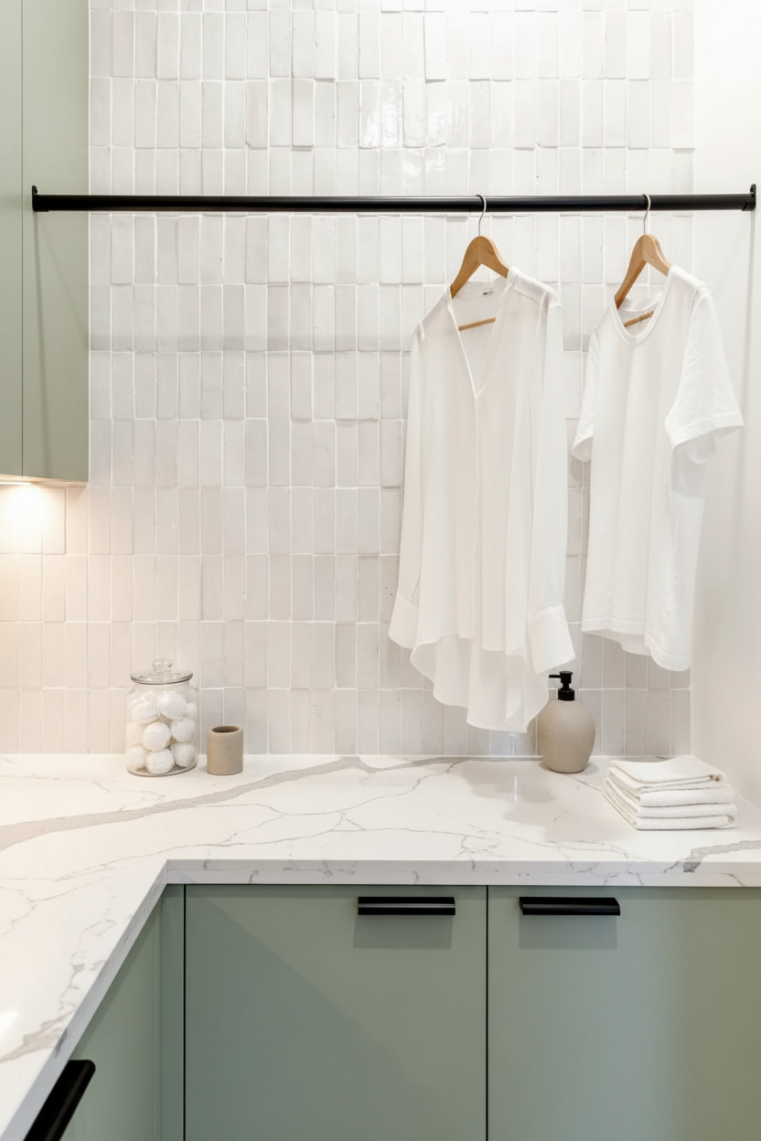 Custom laundry cabinetry representing laundry room renovation in Upper Lonsdale