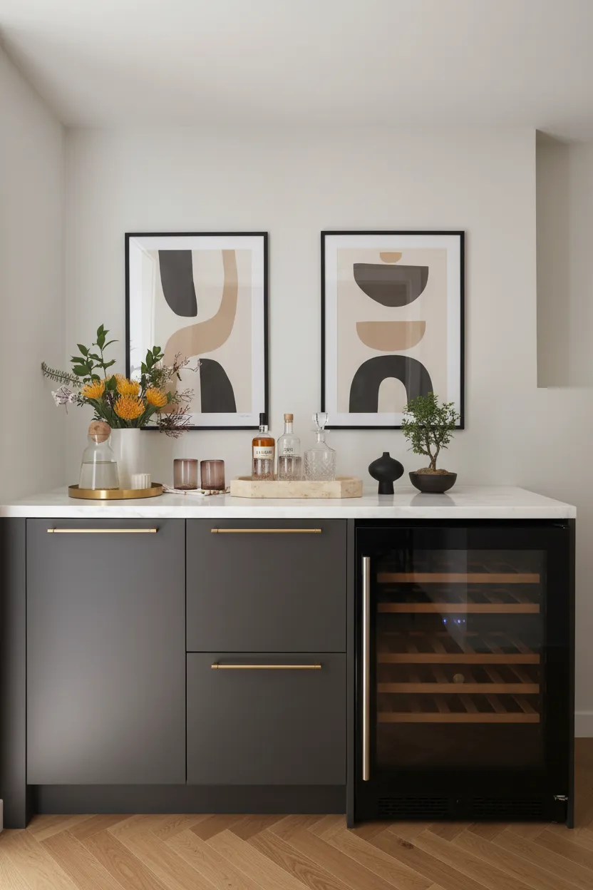 Basement kitchen and wet bar renovation