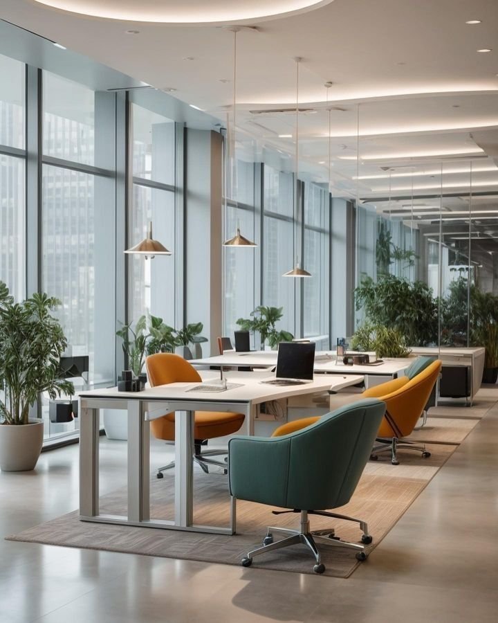 Downtown Vancouver office renovation with modern furniture and collaborative work areas