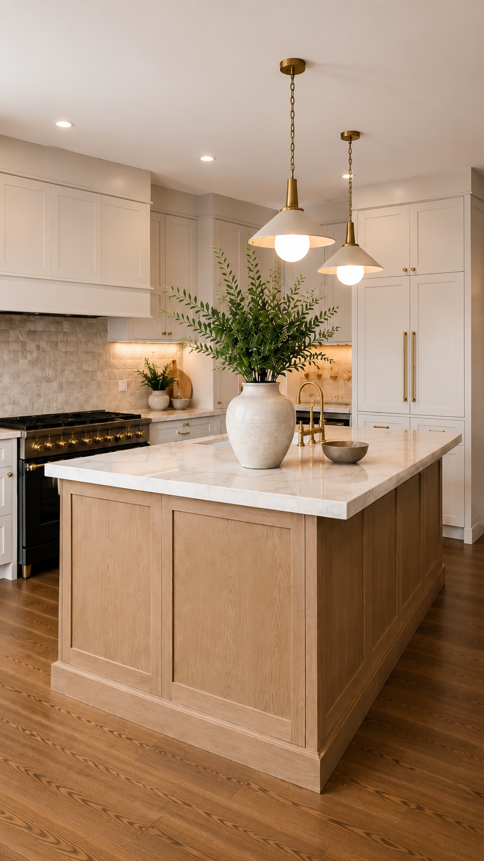 Custom kitchen cabinetry and premium stone countertop