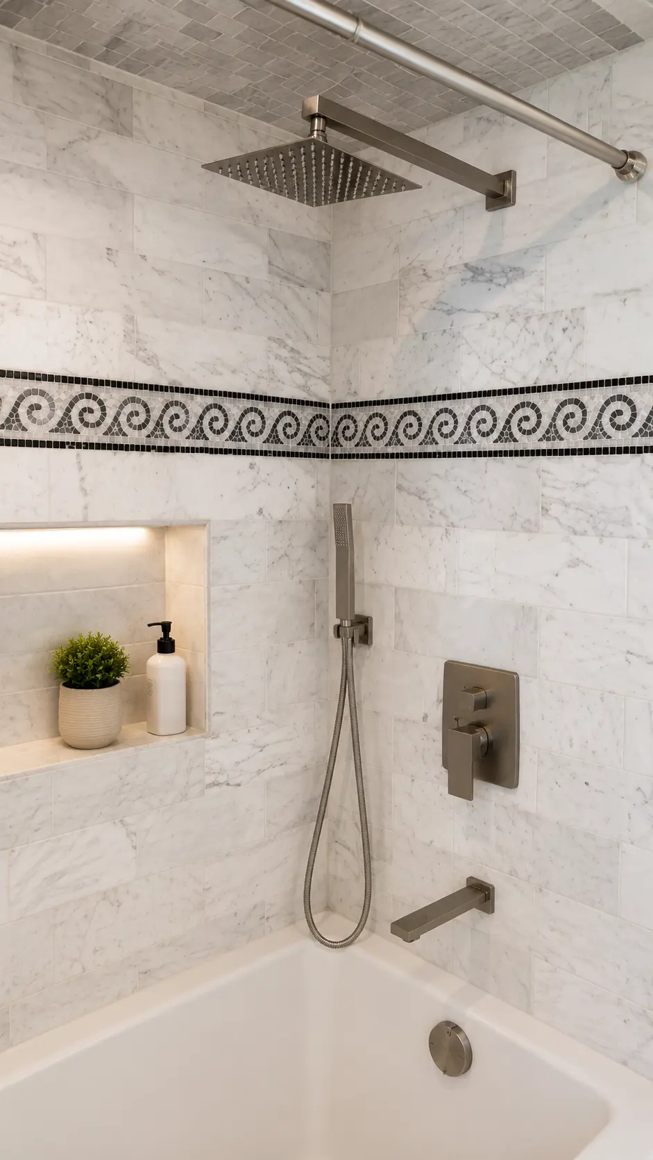 Renovated bathroom and custom vanity completed during a West End Vancouver condo renovation