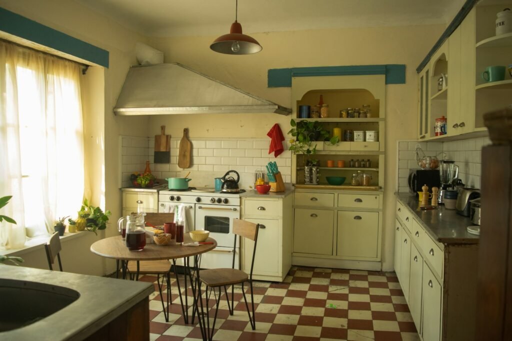Earthy, handcrafted kitchen interior