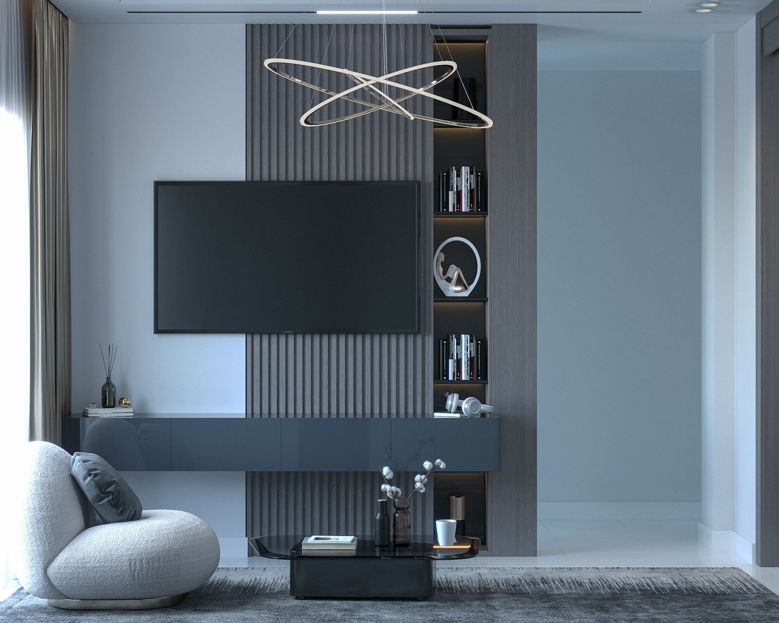Modern condo living room design