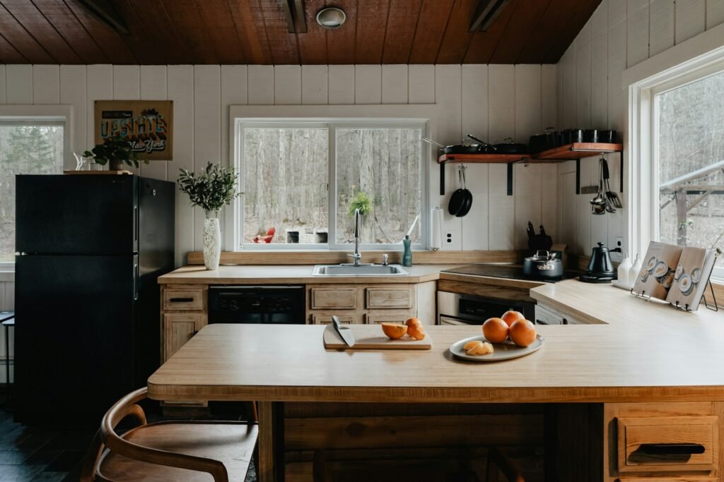 Country farmhouse kitchen with classic cabinetry