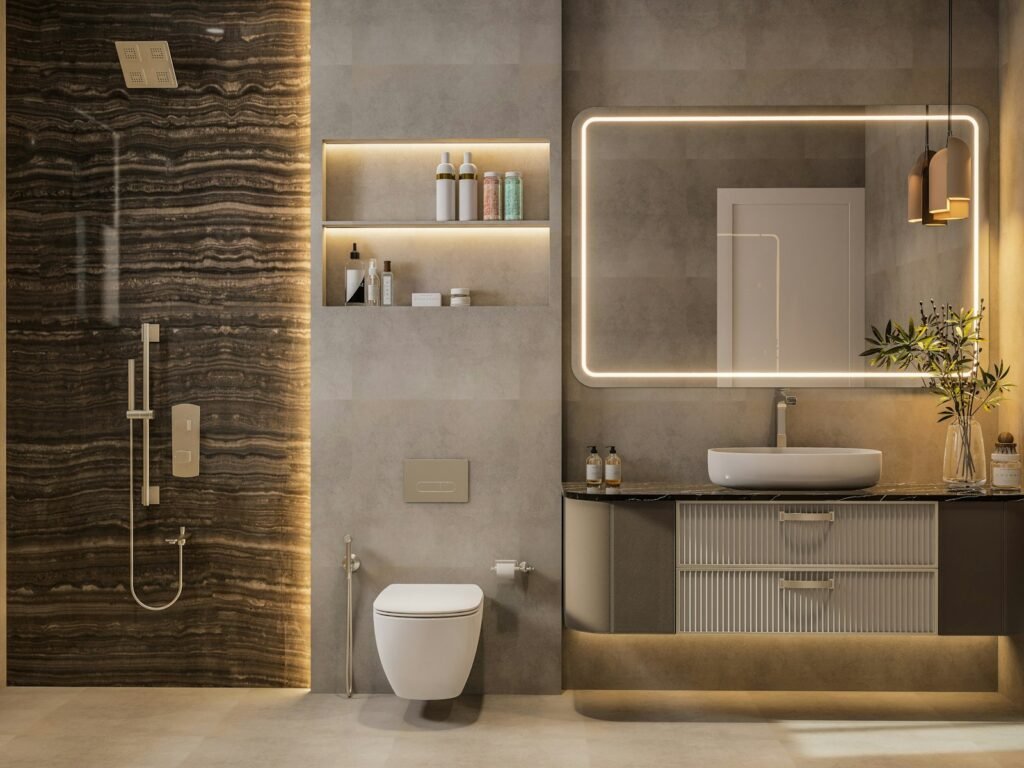 Modern bathroom interior